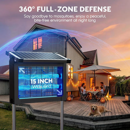 Solar-Guard 4500V Pro Waterproof Outdoor Mosquito & Bug Zapper